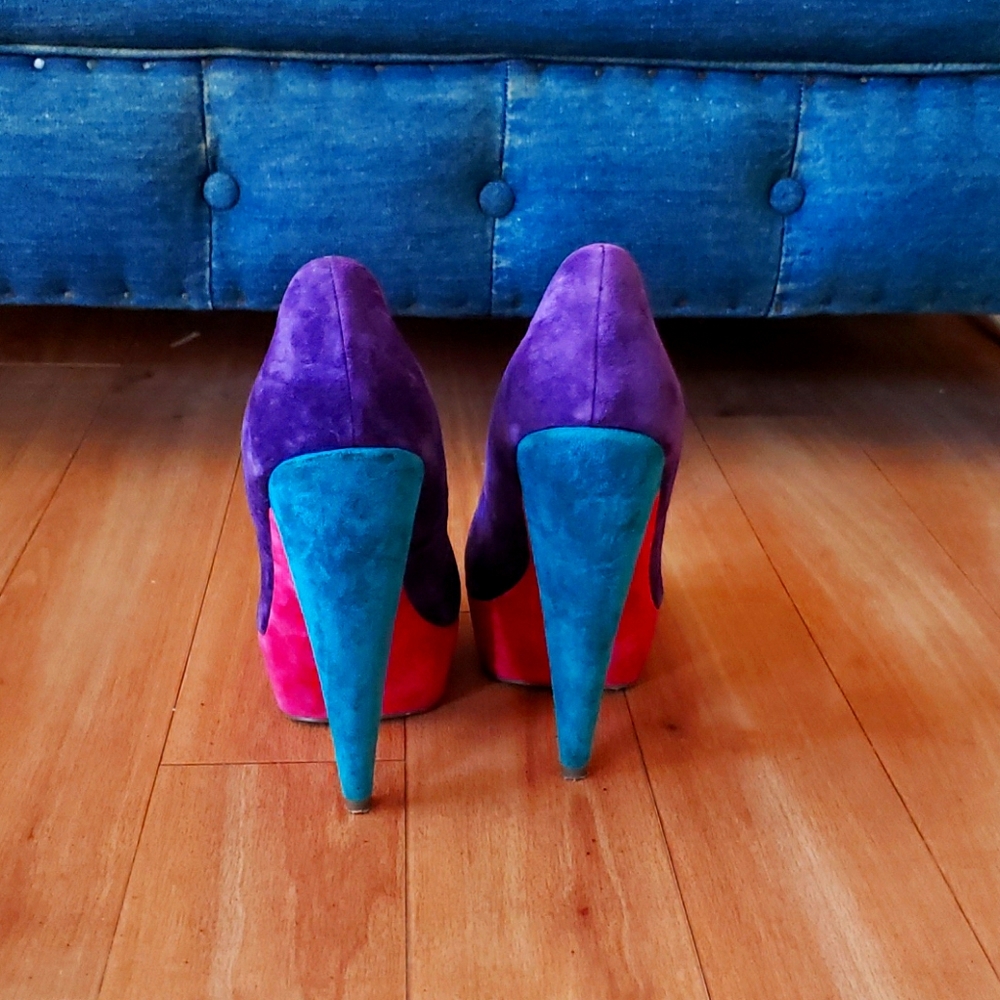 ASOS Color Block Platform Heels - Picture 4 of 5